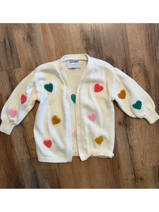 Toddler girls heart Cardigan