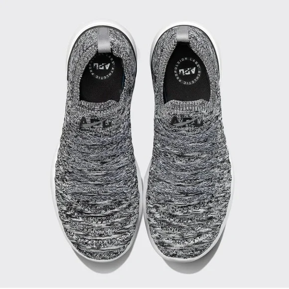 APL TechLoom Wave Women’s Running Sneaker Gray Black White Heathered