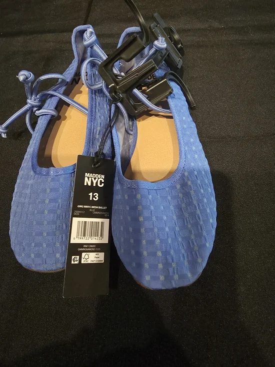 Girls Blue Mesh Ballet Flats