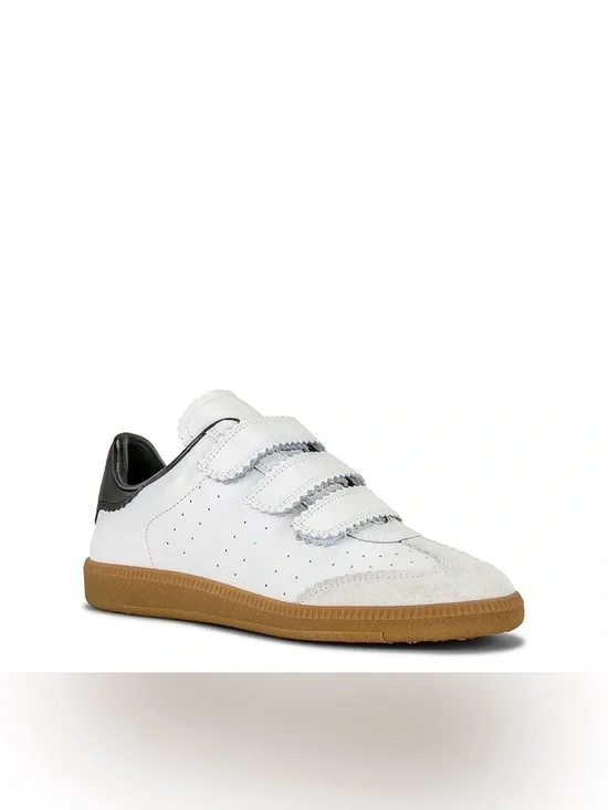 Isabel Marat Beth Velcro Black and White Sneaker Size 39