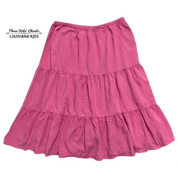 Old Navy Girls XXL (18) Pink Tiered Skirt