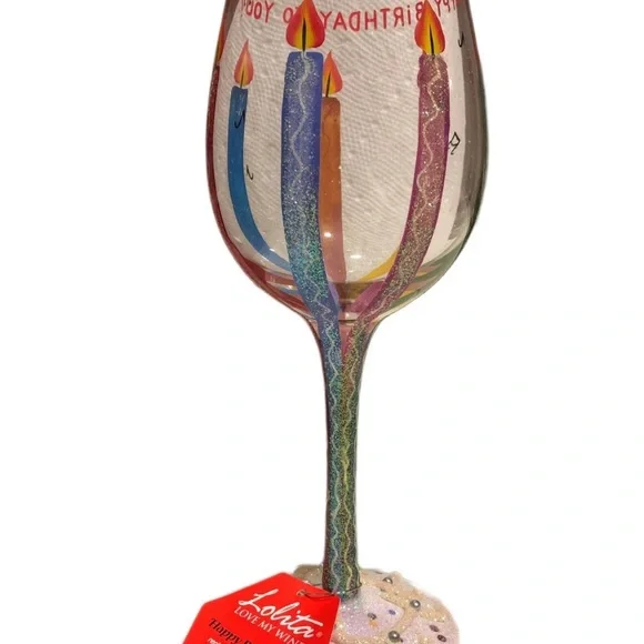 Lolita Happy Birthday Cocktail Glass