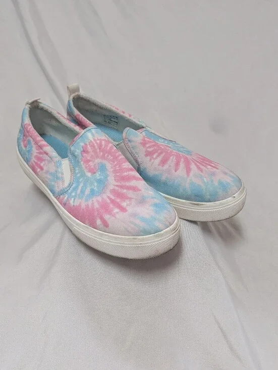 Skechers Blue Pink Tie-dye Slip On Comfort Shoes Women's Size 10
