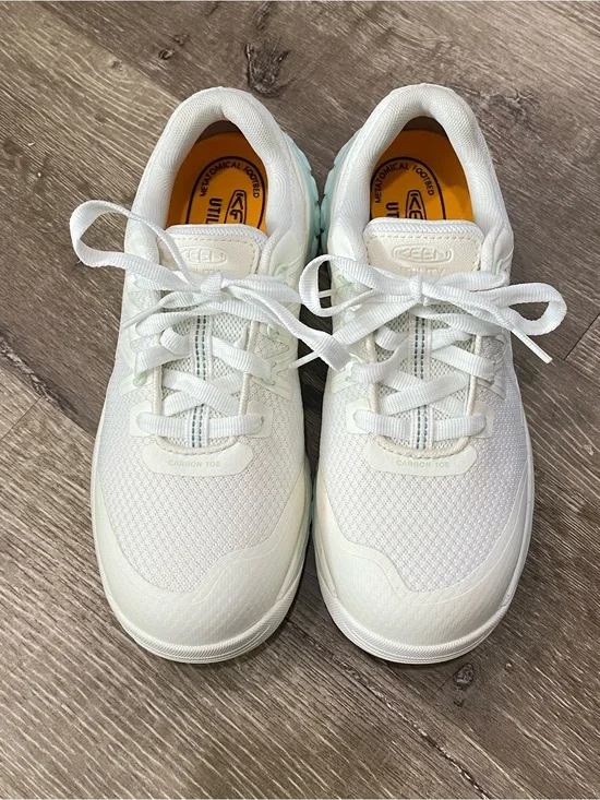 KEEN Utility Carbon Toe EH Work Shoes Women’s 7.5W White Safety Sneakers