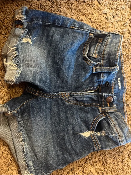 Old Navy Blue Distressed Denim Shorts