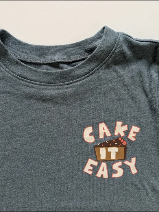Old Navy Blue 'Cake It Easy' Graphic Tee