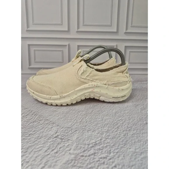 HOLO Eco Footwear Athena Moc Womens Size 8 Canvas Lightweight Slip On Shoes