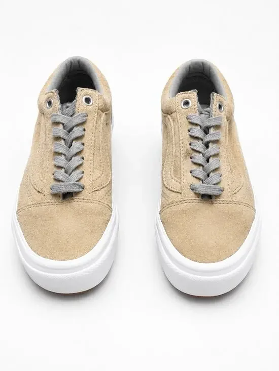 VANS Suede Low Top Lace-Up Sneakers Beige White Gray Unisex Adults US 6