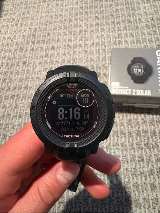 garmin Instinct 2 Solar Tactical GPS Smartwatch - Excellent Condition