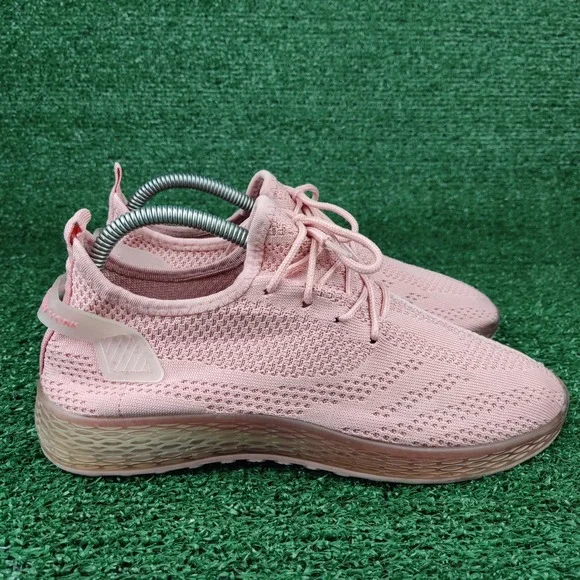 Product of New York Sneakers Womens 8 Pink Sonic Knit‎ Athletic Casual Shoes