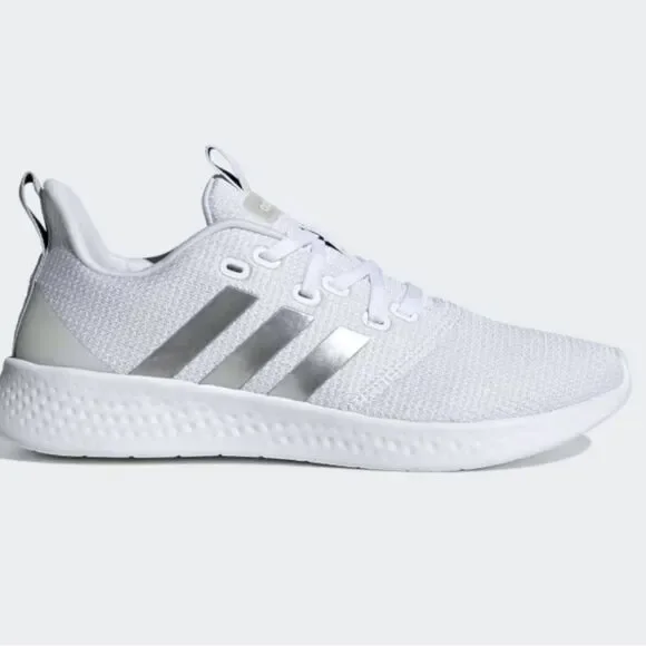 Adidas Puremotion Running Shoe Cloud White/Silver Metallic/Grey Two FW3264 Sz 6