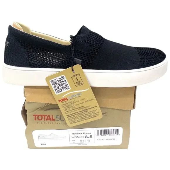 Spenco Bahama Women's Arch Support Slip On Sneaker Size 8.5 Black