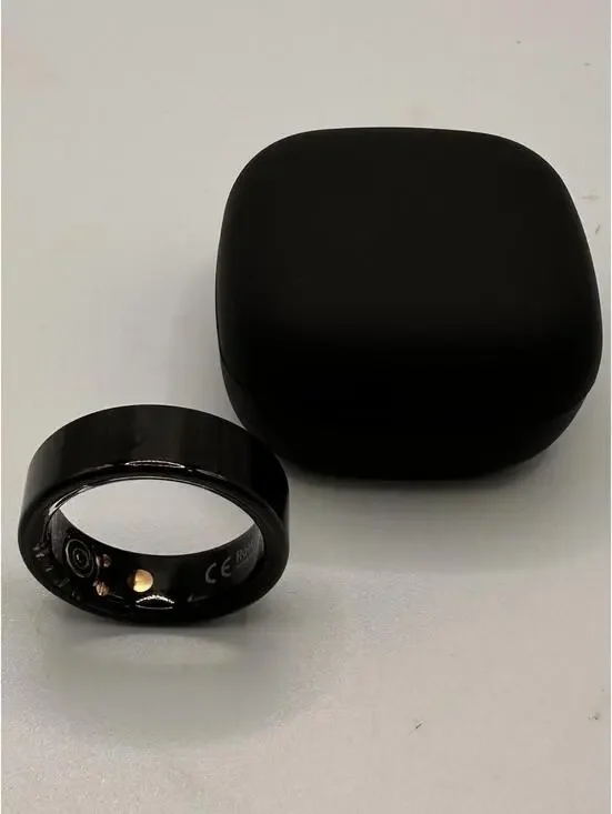 Smart Ring Fitness Tracker Wireless Black Stainless Steel Sleeping Monitor