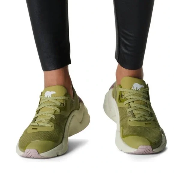 Sorel Kinetic Rnegd Float Sneakers Womens‎ 10.5 Olive Mauve E NL4699-358