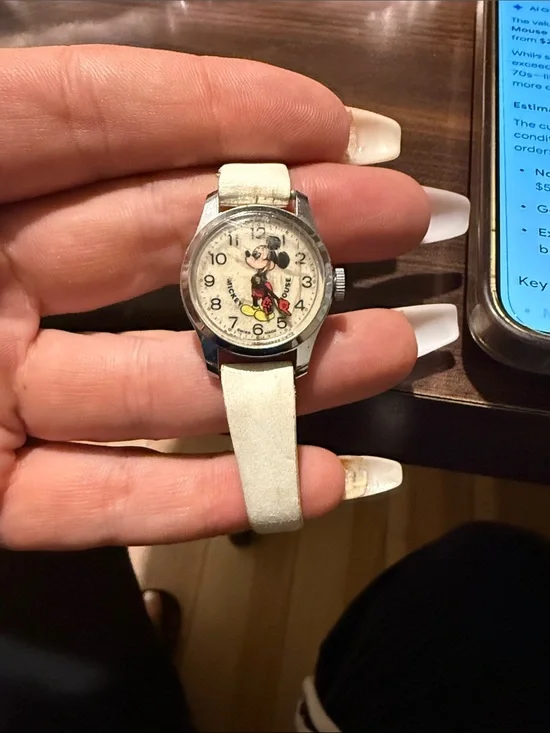 Disney White Strap Mickey Mouse Analog Watch