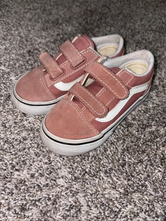 Vans Kids Old Skool Velcro Sneakers - Rose