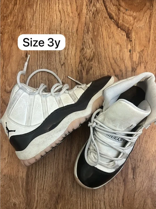 Jordan Kids White and Black High-Top Sneakers