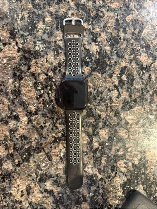 Black Apple Watch SE 44mm with Ventilated Silicone Band