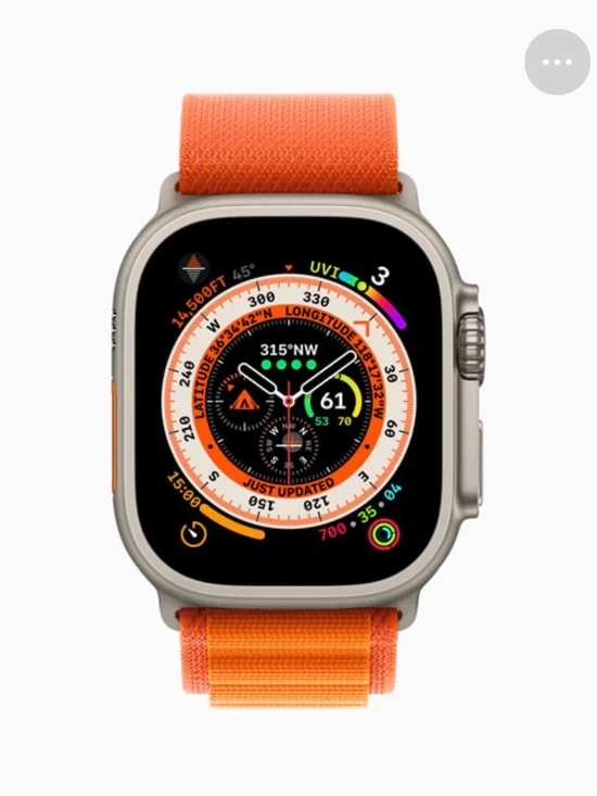 Apple Watch Ultra Titanium with Orange Sport Loop