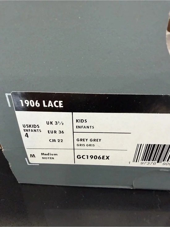 New Balance Grey and Black 1906 Lace Kids Sneaker