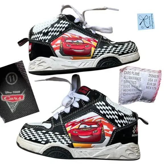 Disney Pixar Cars 2 Lightning McQueen Shoes Kids Sz 11