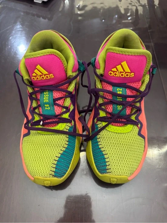 adidas Kids Lime, Pink & Teal Mesh Sneakers