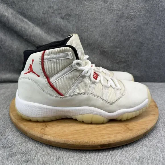 Jordan Air Jordan 11 Retro Shoes Boys Size 7Y White Red Basketball 378038-016