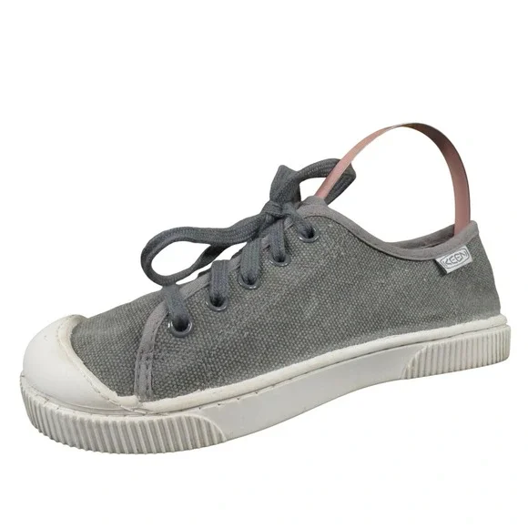 Keen‎ Toddler Boys 12 Gray Canvas Low Top Sneaker Rubber Toe Casual Comfort