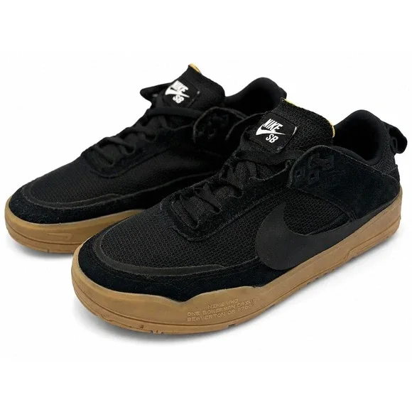 Nike SB Day One Kids Size 5Y Black Gum Light Brown Skateboard Sneaker FN4210-001