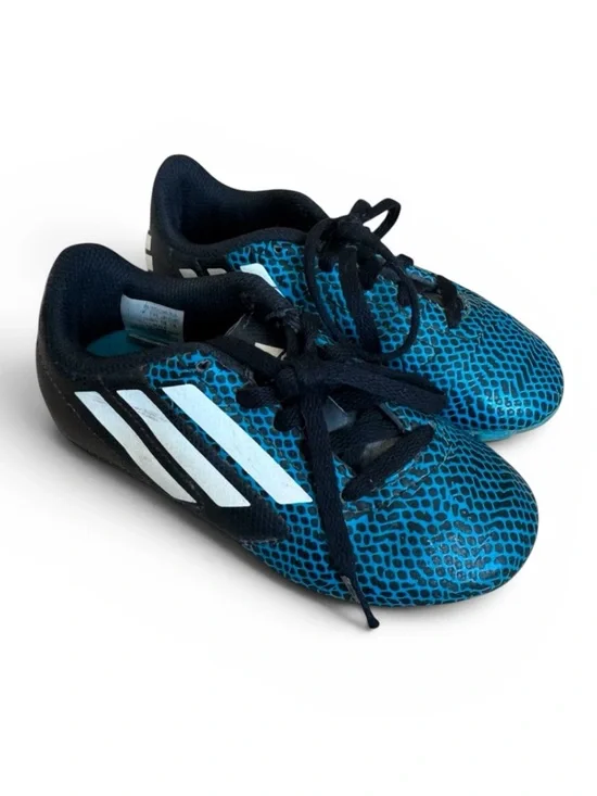 adidas Predator Youth Soccer Cleats FG Blue Black Textured Stud Sports Kids 11