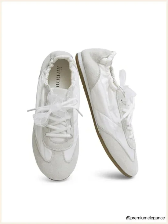 Ballet Sneakers Slip-On Lace-Up Casual Flats for Walking Travel Driving