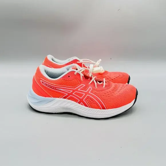 ASICS Shoes Girls 1 Red Mesh Gel-Excite 8 Running Athletic Casual Sneakers