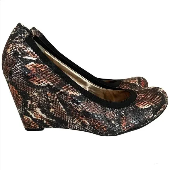 Marco Santi Verona Snakeskin Wedges Size 9.5