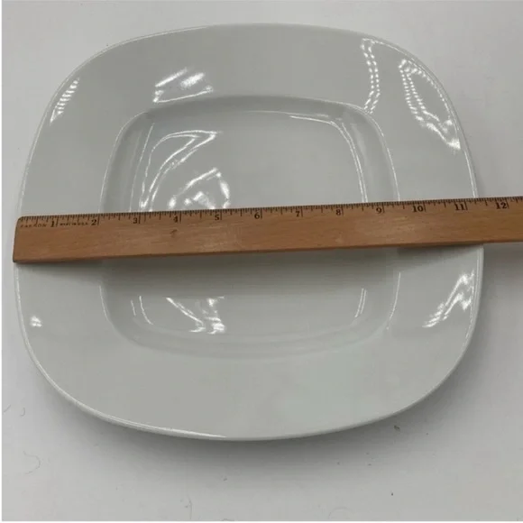 Crate and Barrel 11.5” Dinner plate set 4. 3 used, 1 new