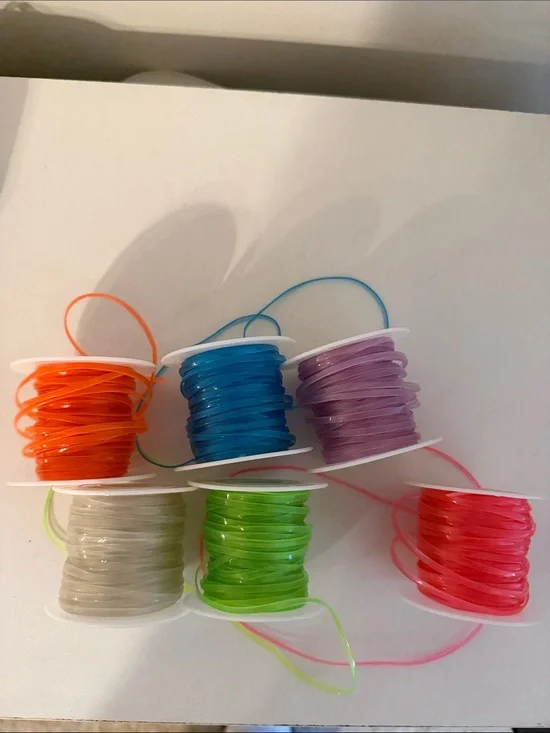 Multi-Color Elastic Craft Cord Spools - 6 Pack - Gimp
