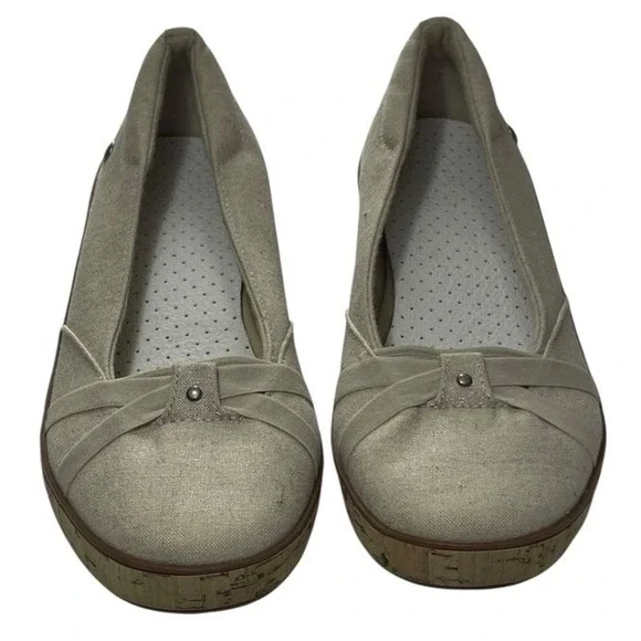 Keds Emme Espadrille Wedge Flats Canvas‎ Memory Deluxe Comfort Women's 8 *READ*