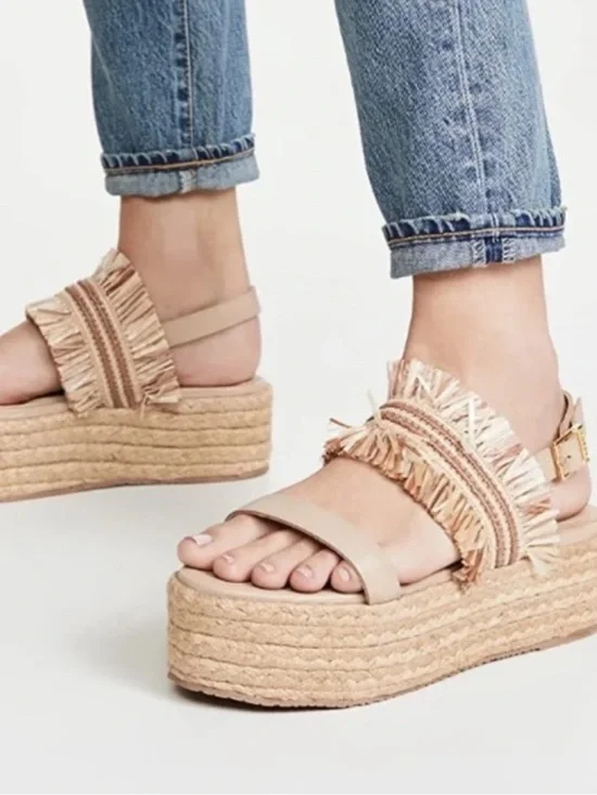 Anthropologie Kaanas Fiji Platform Sandals Size 8
