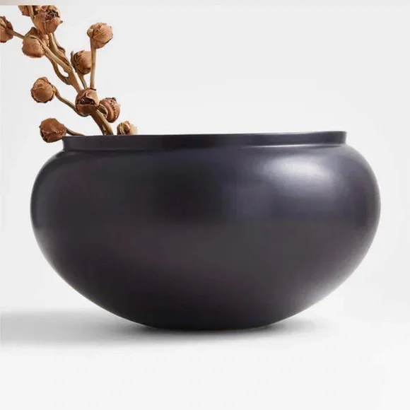 Jimena Black Ceramic Centerpiece Bowl