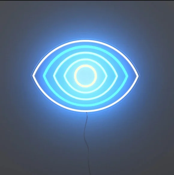 🆕 YELLOWPOP Blue (EYE) LED neon WALL LIGHT SIGN