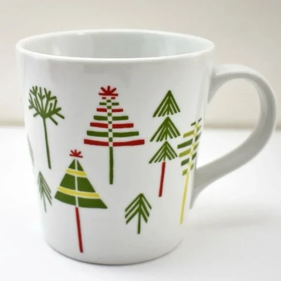 NEW Crate and Barrel 4” Yule Town Coffee Tea Coco Mug Julia Rothman