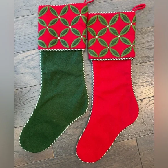 Crate and Barrel Noel stockings