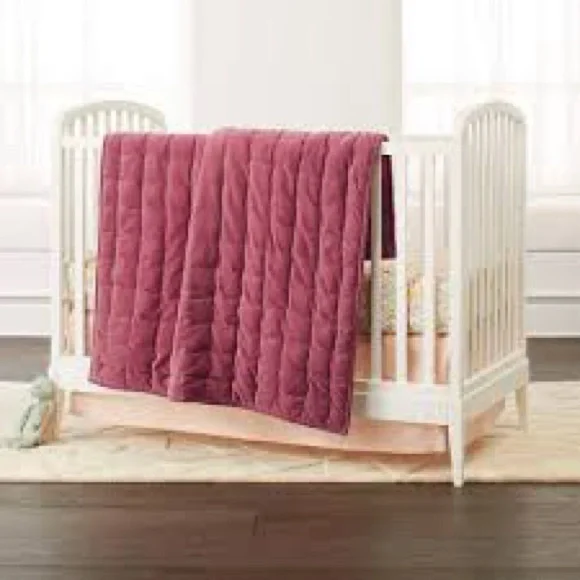 Crate & kids velvet crib quilt
