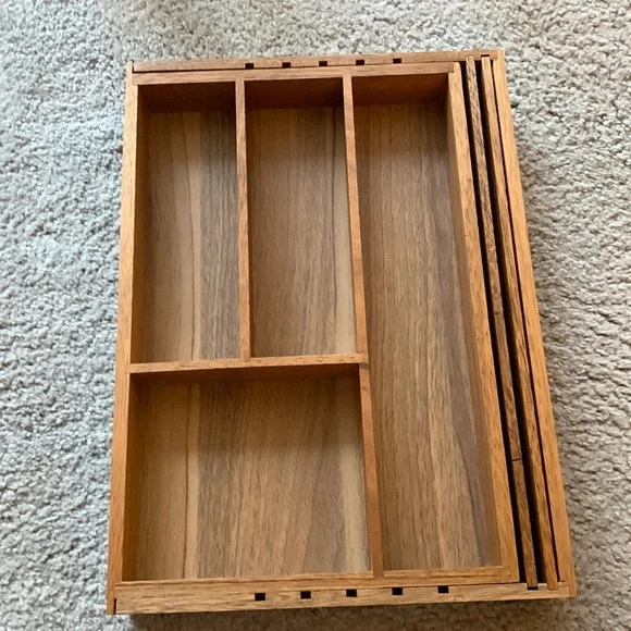 Brand new kitchen wood drawers organizer from Crate and Barrel