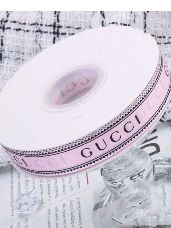 Macy's Pink Gucci Logo Ribbon Roll 40 yards