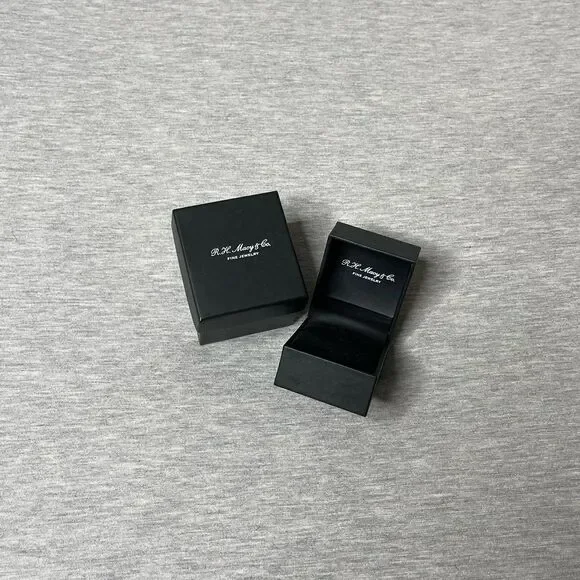 Macy’s 2” x 2.5” Black Jewelry Gift Box 2 PCS. Set
