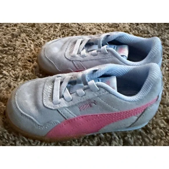 Puma-Bella Donna Lilac & Pink Faux Suede Sneakers Size 7