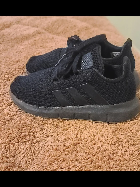 adidas Toddler Black Knit Slip-On Sneakers