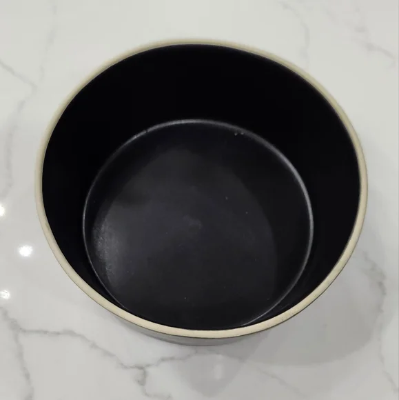 Crate and Barrel Sloan Black and Cream Bowl