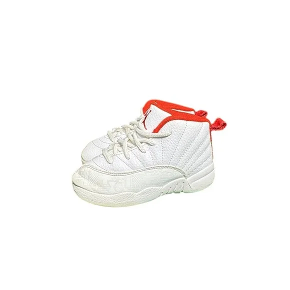 Jordan 12 Retro Chinese New Year 2019 White Red Toddler Shoes 8C 850000-107‎