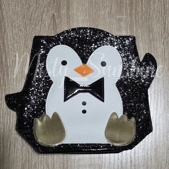 Bath Body Works Penguin Glitter Mini Gift Bag NEW